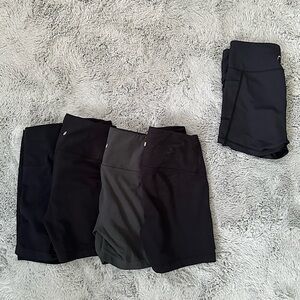 Biker shorts and one pair of spandex